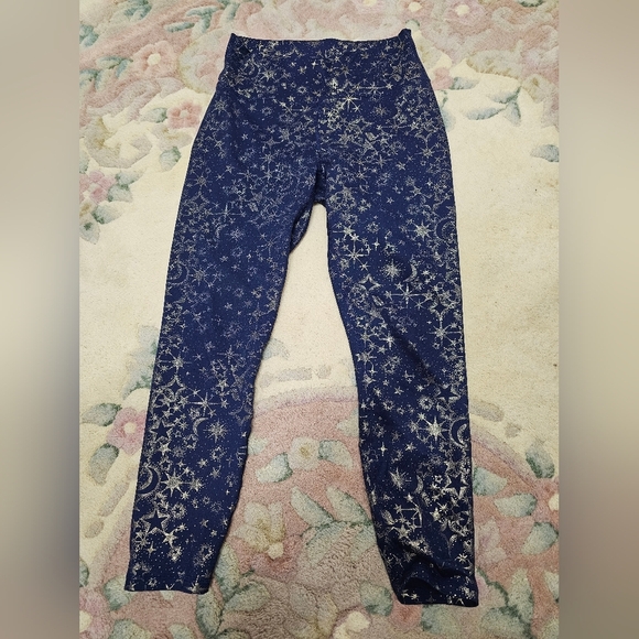 Starry Night Blue Leggings Fabletics Power Hold S - Picture 1 of 3